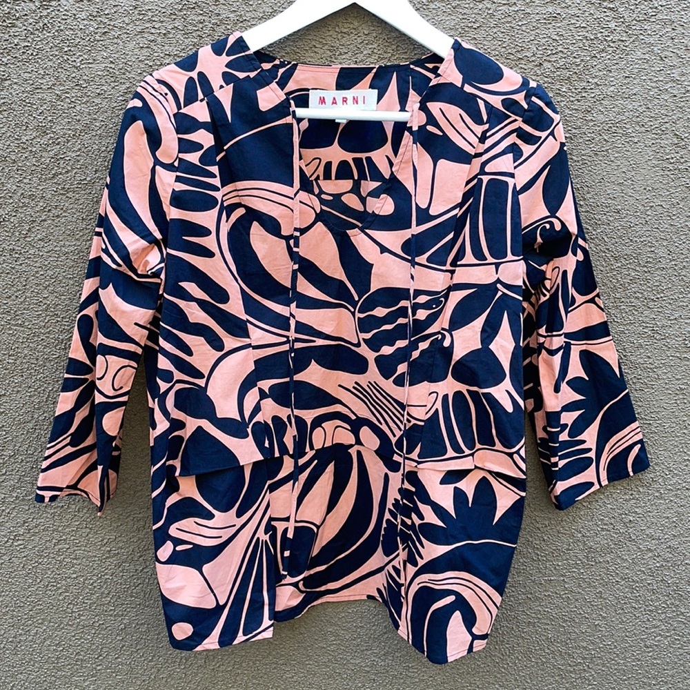 Marni cotton abstract blouse